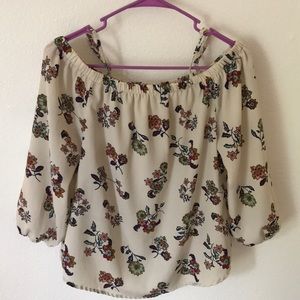 Beautiful Cream - Flower Blouse